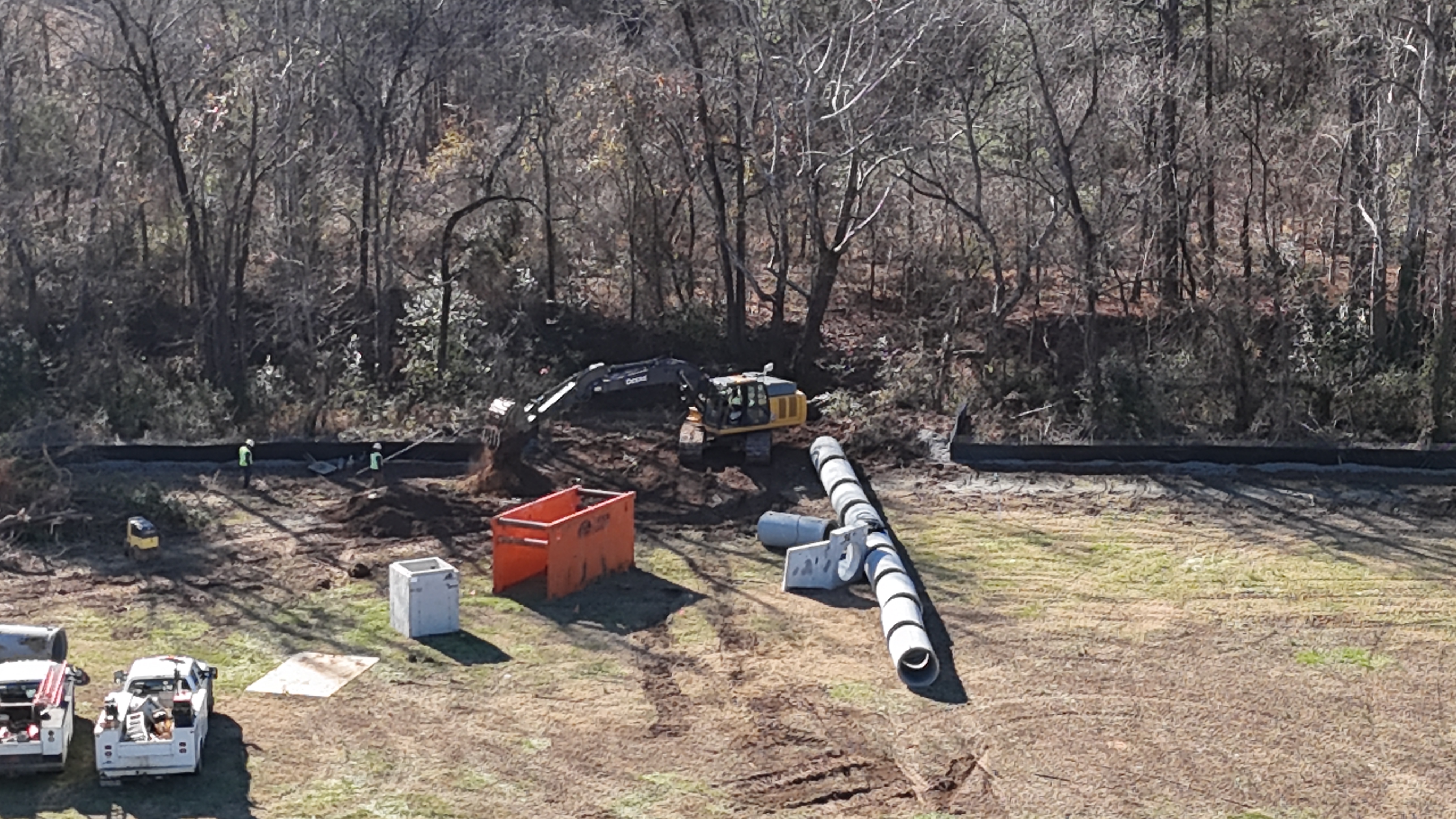 Stormwater work at Caldwell Park